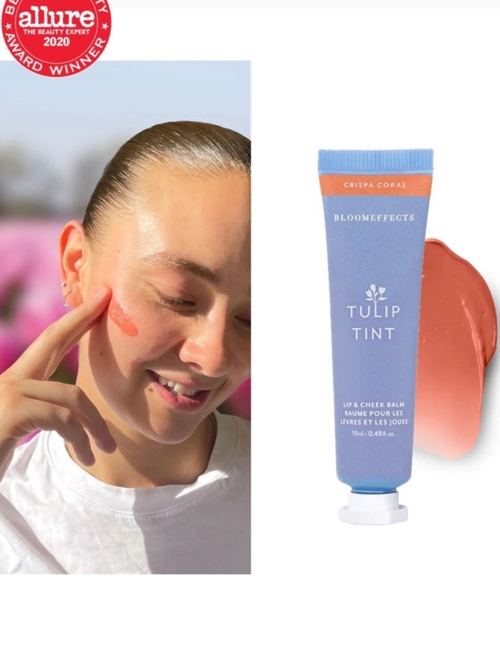 Tulip Tint Lip & Cheek Balm in Crispa Coral by Bloom Effects